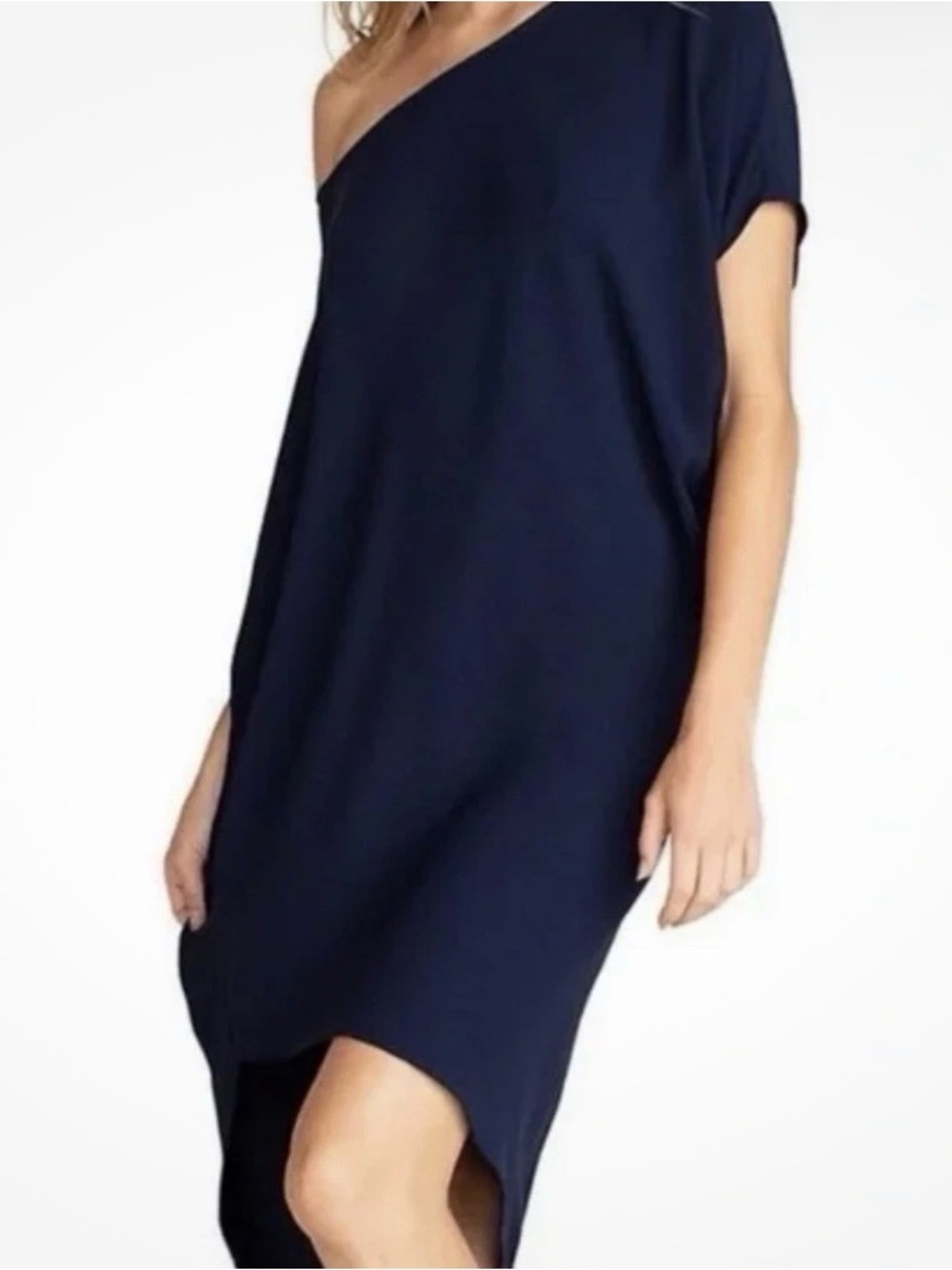 Trina Turk Navy One-Shoulder Navy Radiant Dress